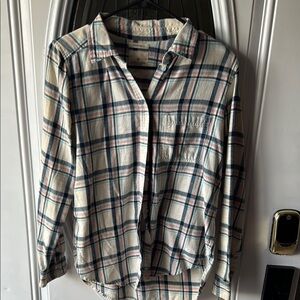 Plaid Button-Up Shirt